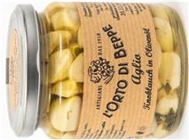 Knoblauchzehen in Olivenöl eingelegt in Kräutern
L'Orto Beppe 280 gr