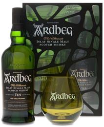 Whisky ARDBEG 10 years old Geschenkpackung mit 1 Glas
